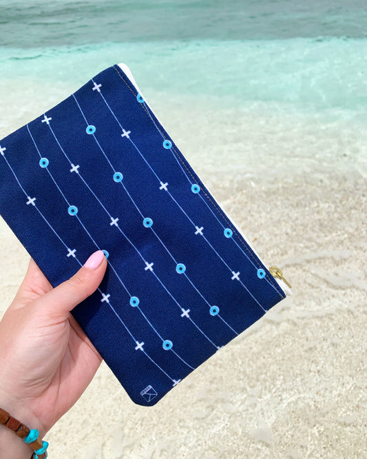 Evil Eye & Cross Zipper Pouch