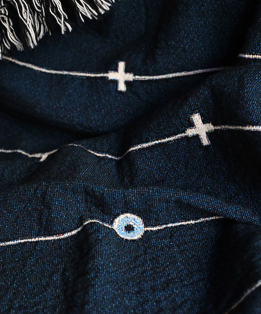 Evil Eye & Cross Blanket