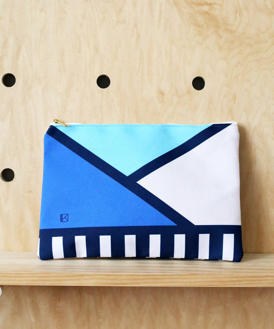 Mosaic Zipper Pouch - Navy