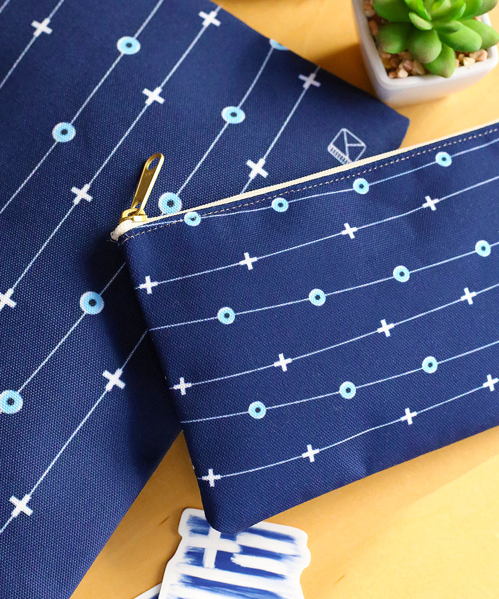 Evil Eye & Cross Zipper Pouch