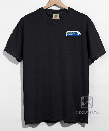 Airport Road Sign Unisex T-shirt