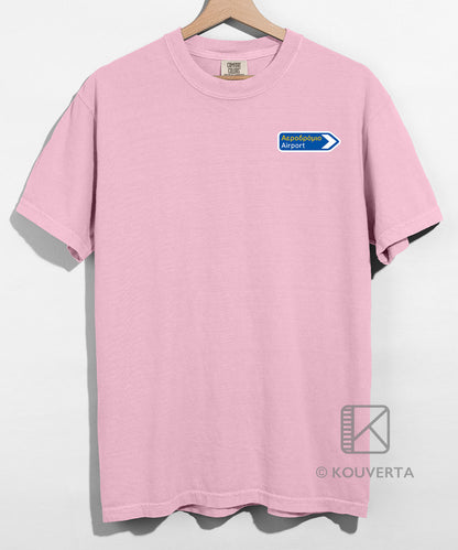 Airport Road Sign Unisex T-shirt