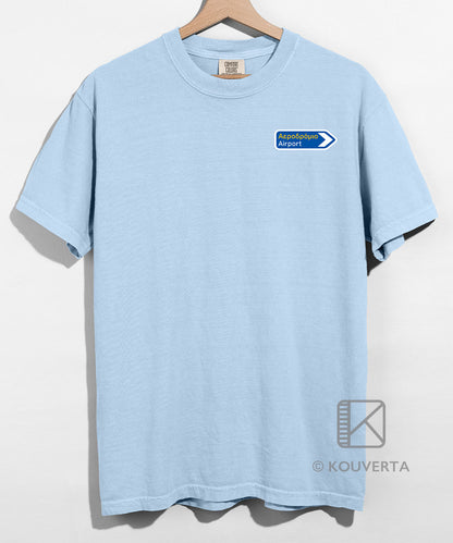 Airport Road Sign Unisex T-shirt