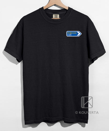 Cafe Road Sign Unisex T-shirt