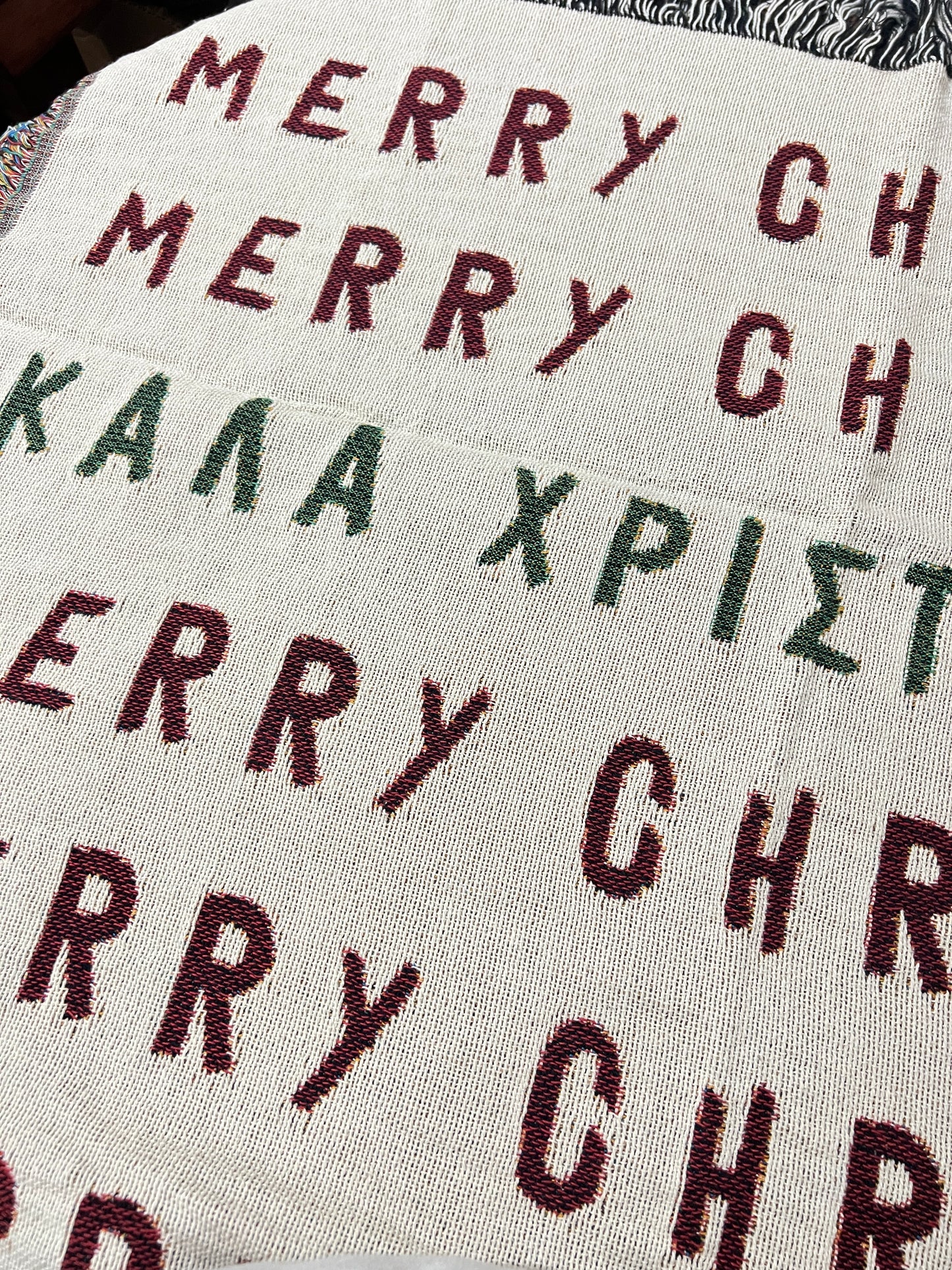 Merry Christmas Kala Xristougenna Christmas Blanket