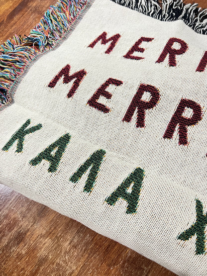 Merry Christmas Kala Xristougenna Christmas Blanket