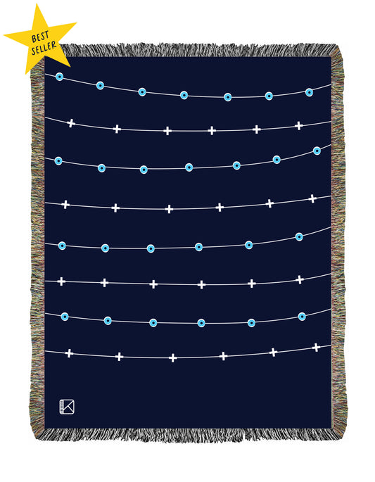 Evil Eye & Cross Blanket