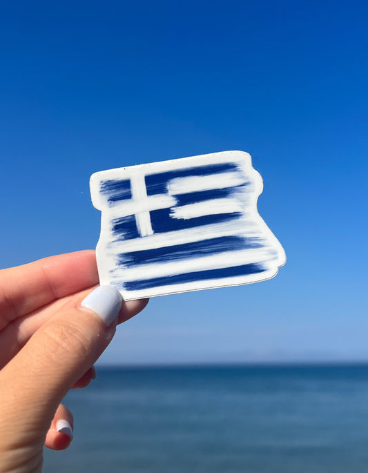 Greek Flag Waterproof Sticker