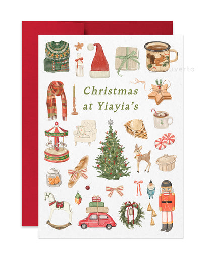 Christmas at Yiayia's Greek Christmas Card