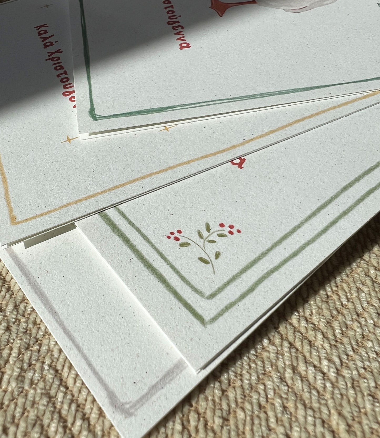 Christmas Goose Greek Christmas Card