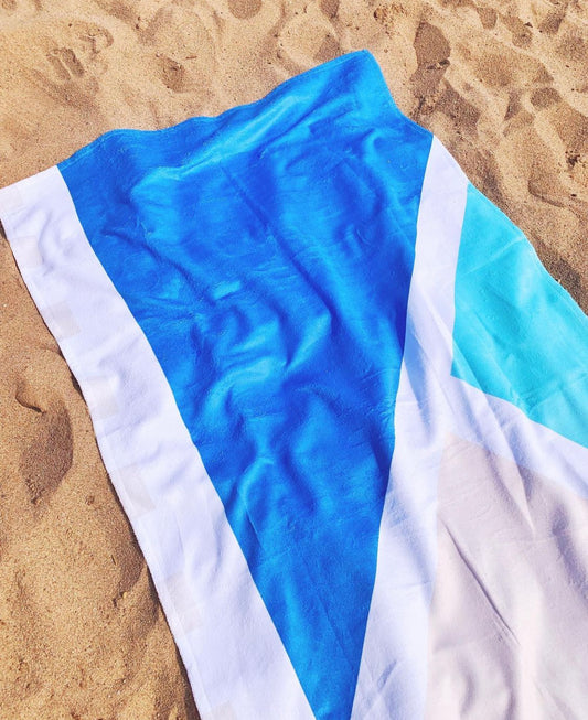 Mosaic Beach Towel - White