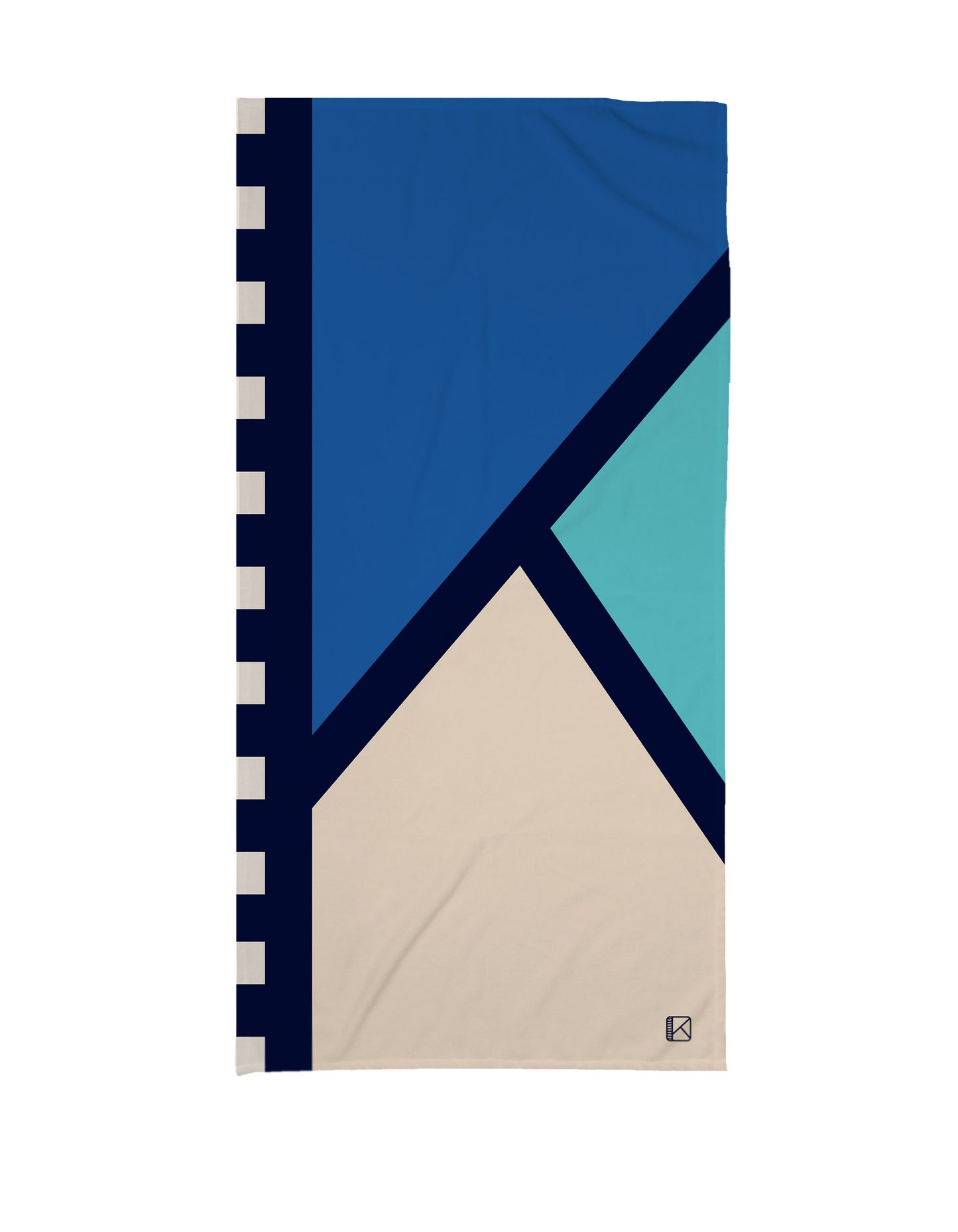 Mosaic Beach Towel - Navy