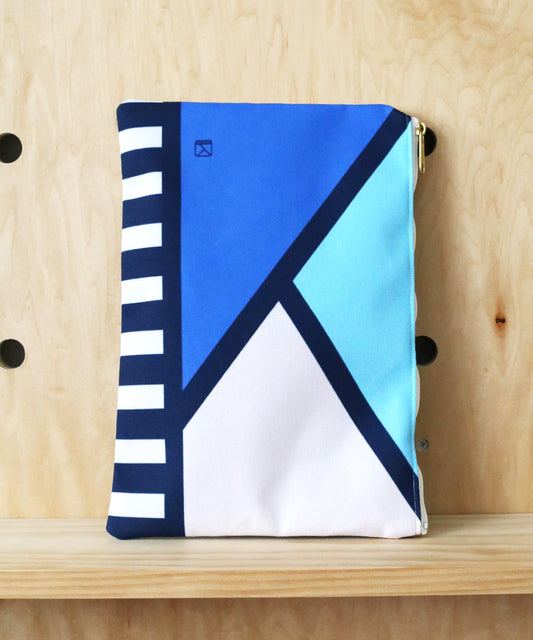 Mosaic Zipper Pouch - Navy