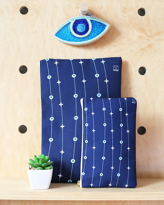 Evil Eye & Cross Zipper Pouch